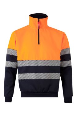 Sudadera bicolor media cremallera CS