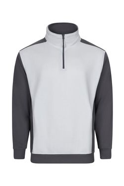 Sudadera bicolor media cremallera
