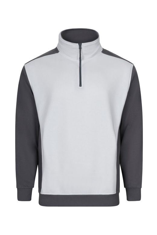 Sudadera bicolor media cremallera