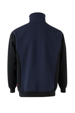 Sudadera bicolor media cremallera