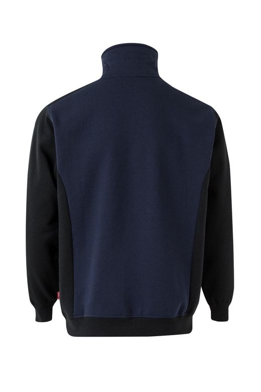 Sudadera bicolor media cremallera
