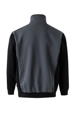 Sudadera bicolor media cremallera