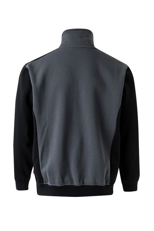 Sudadera bicolor media cremallera