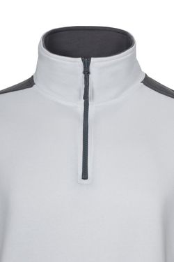 Sudadera bicolor media cremallera
