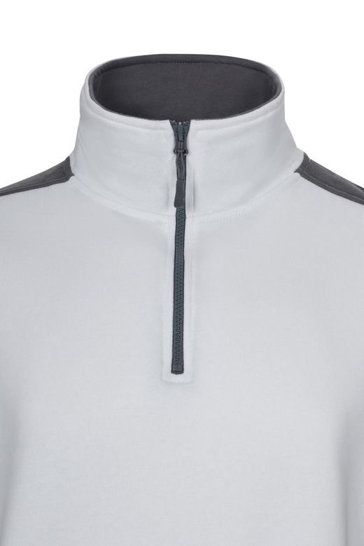 Sudadera bicolor media cremallera