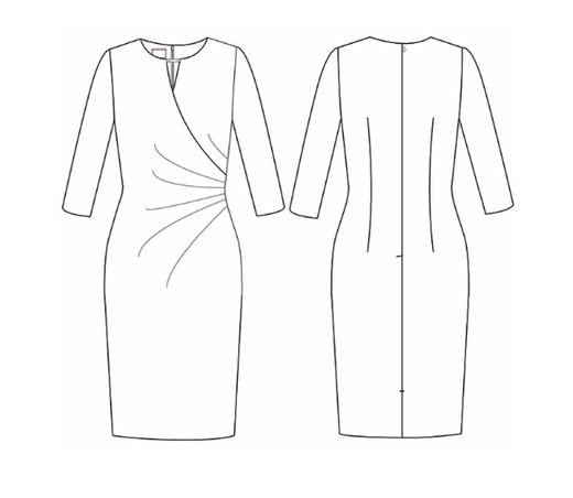 Vestido manga 3/4 negro o marino