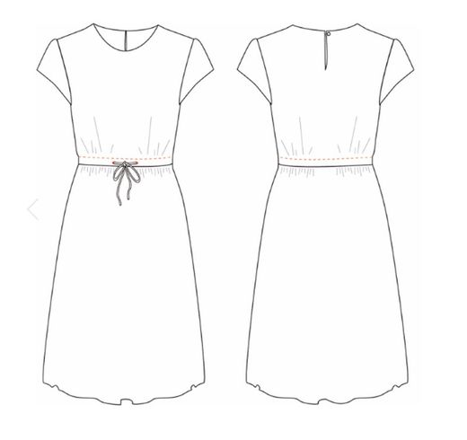 Vestido manga corta negro o marino