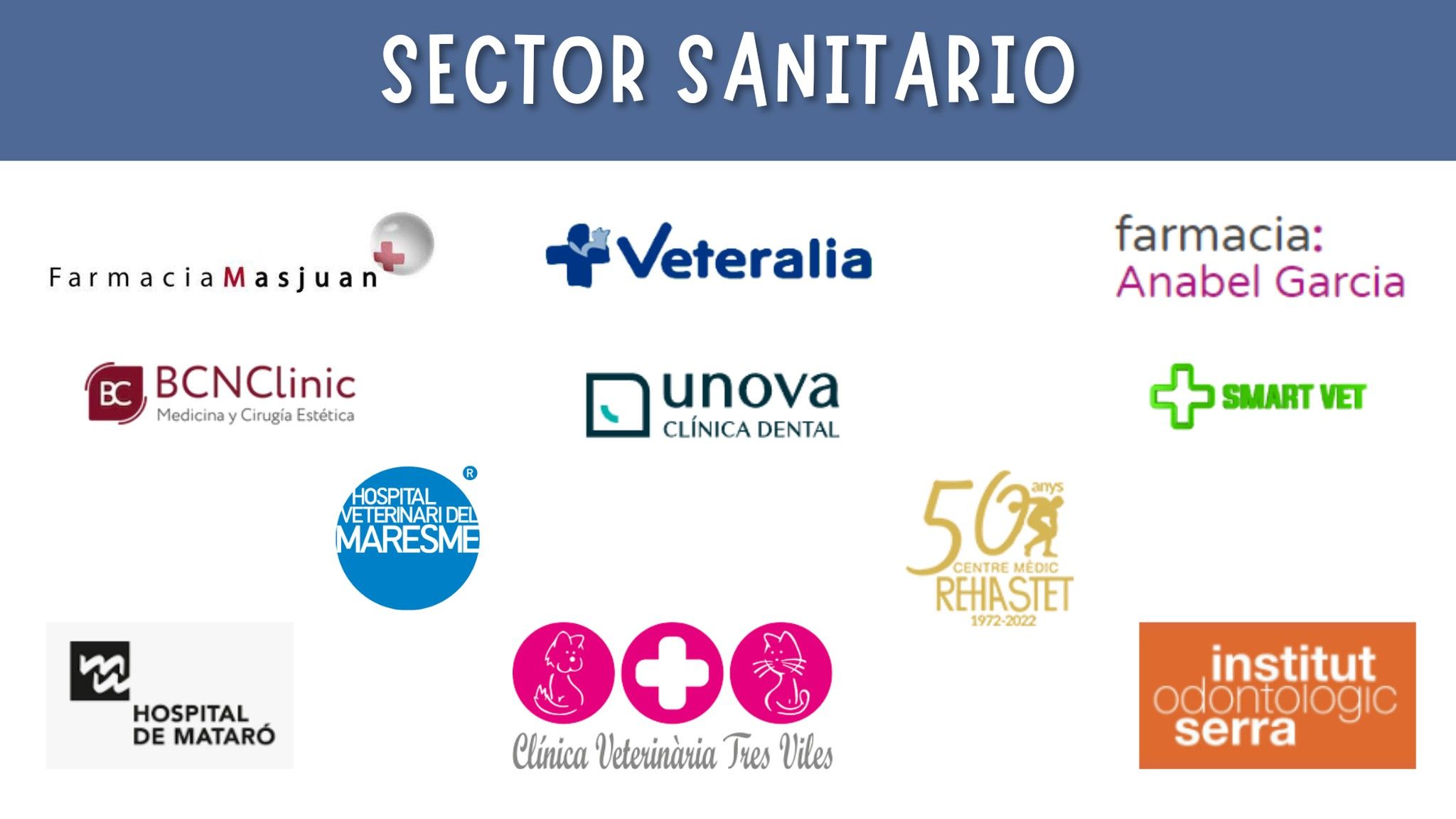 Algunos de los clientes de Global Uniformes del sector sanitario
