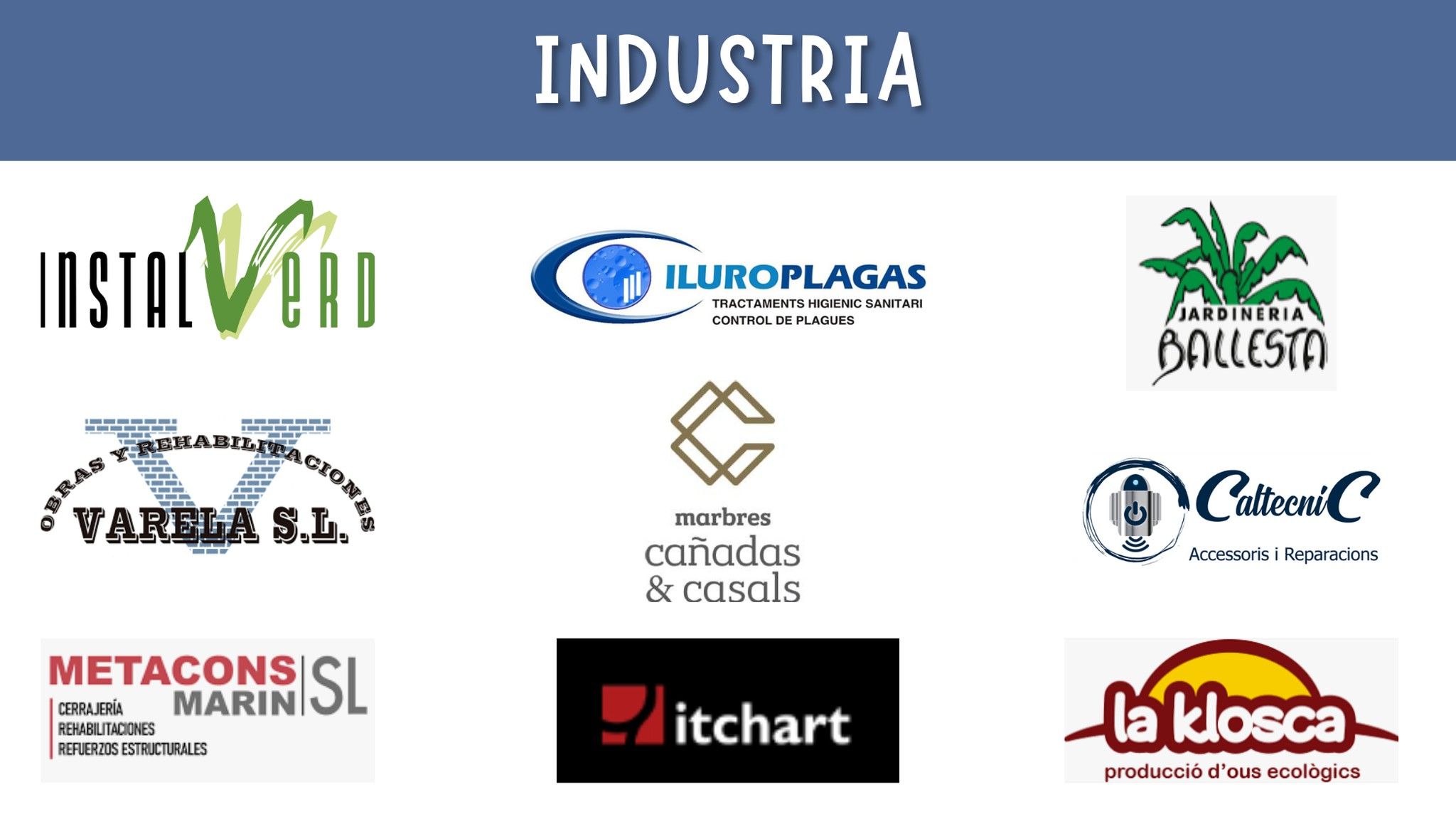 Algunos de los clientes de Global Uniformes del sector industria