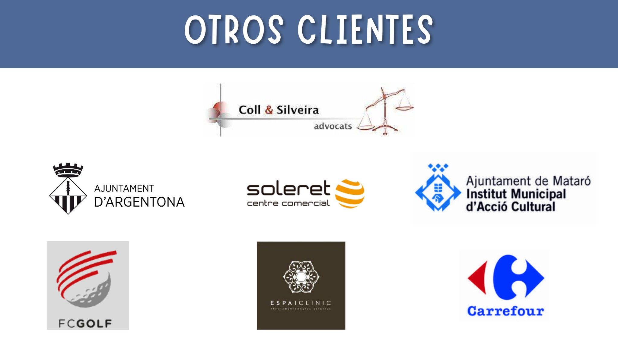 Algunos de los clientes de Global Uniformes